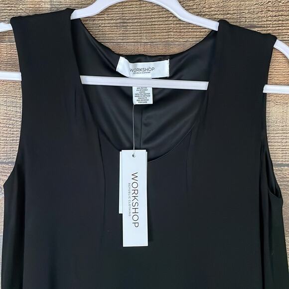 Workshop Republic Clothing Cut and Sew Sleeveless Dress Solid Black Size XS NWT - Picture 2 of 7